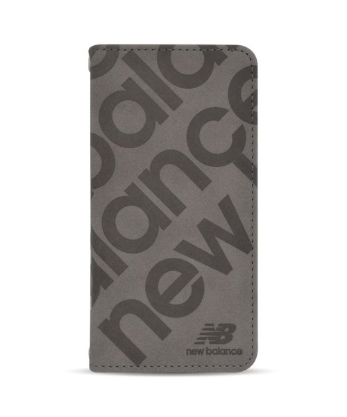 new balance(ニューバランス)/iphoneSE3 ケース 手帳型 iPhoneSE2/8/7/6s/6 ニューバランス New Balance 手帳ケース スタンプロゴスエード スマホケース/グレー
