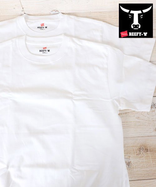 marukawa shonan(marukawa shonan)/【Hanes /ヘインズ】BEEFY－T 2P/ビーフィー パックTシャツ(2枚組み) HANES ヘインズ BEEFY ビーフィー ヘビーウェイト パックT　/ホワイト