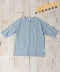 marukawa shonan(marukawa shonan)/【sportswear/スポーツウェア】ドロップショルダー 七分袖Tシャツ Tシャツ ヘビーウェイト ビッグシルエット シンプル 無地/サックス