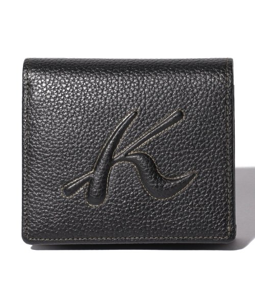 KitamuraK2(キタムラK2)/牛革ボックス型二つ折り財布/クロ