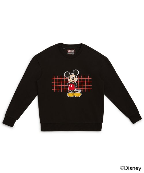 CHARCTER(キャラクター雑貨)/GUESS / Mickey & Friends CAPSULE COLLECTION / Crew－Neck Sweat (Exclusive Item)/ゲ/ブラック