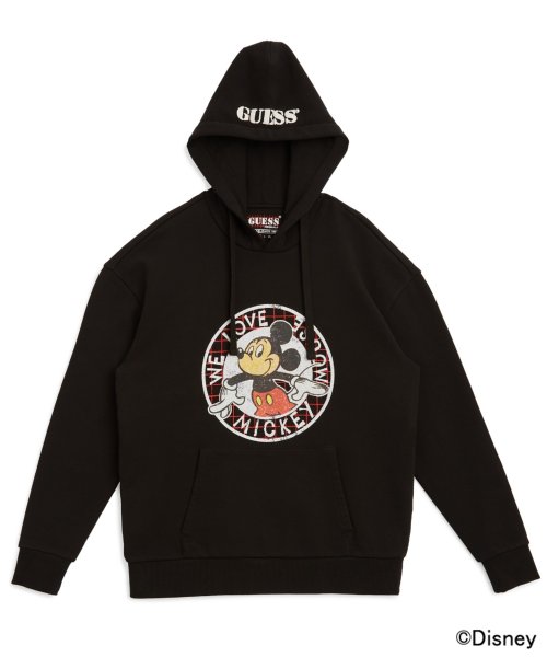 CHARCTER(キャラクター雑貨)/GUESS / Mickey & Friends CAPSULE COLLECTION / Hooded Parka (Exclusive Item)/ゲス/ミ/ブラック