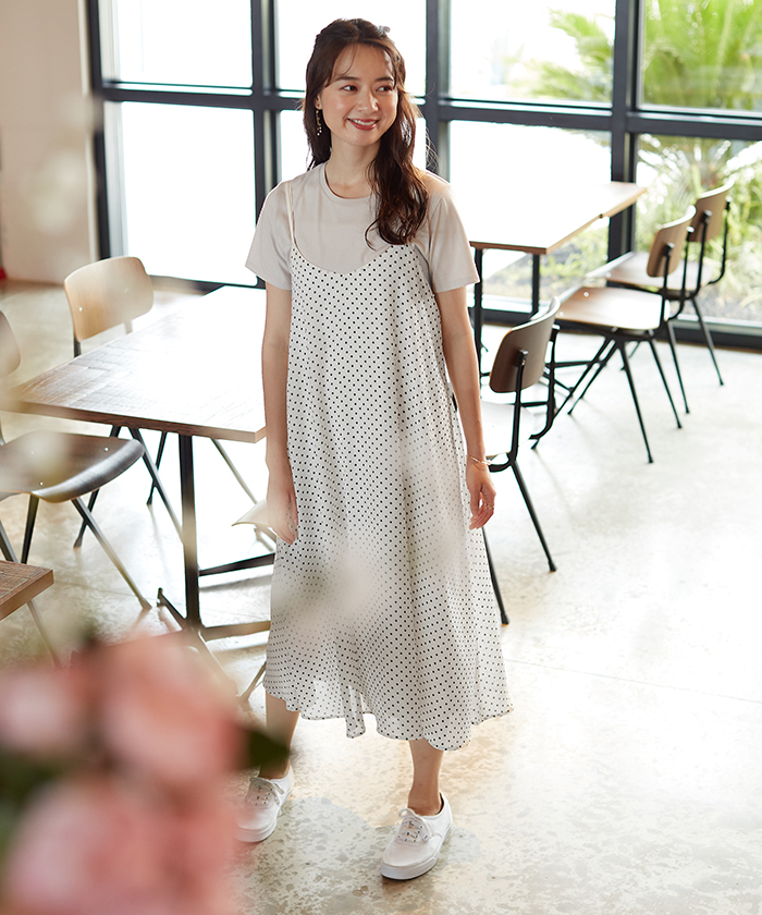 セール Tシャツ ドットキャミワンピセット プロポーション ボディドレッシング Proportion Body Dressing Magaseek