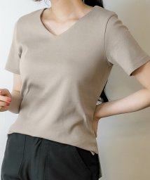 atONE(アットワン)/【選べる2タイプ】綿100％ ダブルフロントTシャツ/グレー