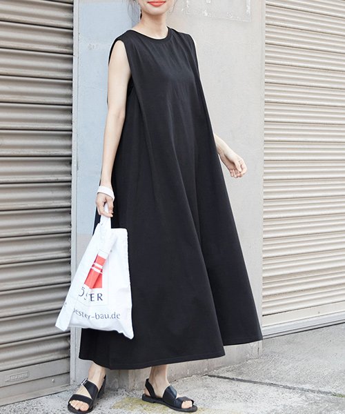 Usaコットン 袖タックカットソーワンピース コカ Coca Magaseek