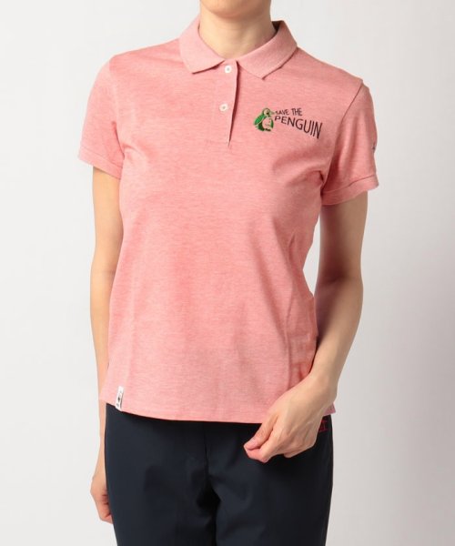 Munsingwear(マンシングウェア)/WWFコラボオーガニックコットン半袖シャツ【アウトレット】/ピンク系