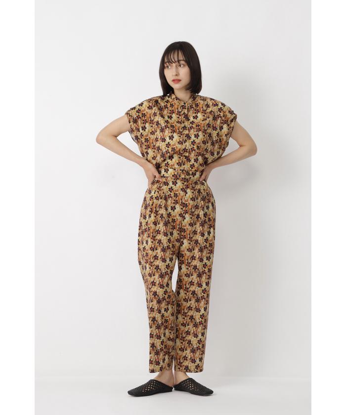 セール】◇≪arrive 5e≫リバティプリントパンツ(504019158) ヒューマンウーマン(HUMAN WOMAN) MAGASEEK ヒューマンウーマン リバティ クロップドパンツ