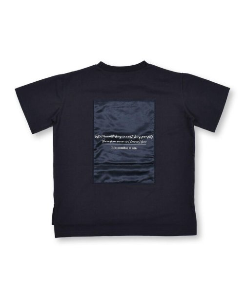 ZIDDY(ジディー)/【一部店舗限定】サテン パッチ ルーズ Tシャツ(130~160cm)/グレー