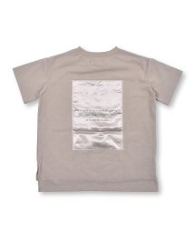 ZIDDY(ジディー)/【一部店舗限定】サテン パッチ ルーズ Tシャツ(130~160cm)/ベージュ