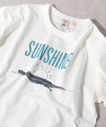 GLOSTER(GLOSTER)/【BARNS/バーンズ】吊り編み別注Tシャツ　SUNSHINE/ホワイト