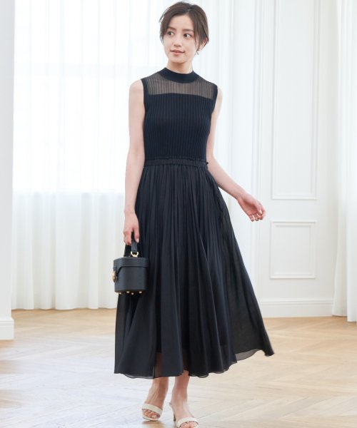 シアーリブプリーツドッキングワンピース アナイ Anayi Magaseek シアーリブプリーツドッキングワンピース アナイ Anayi Magaseek