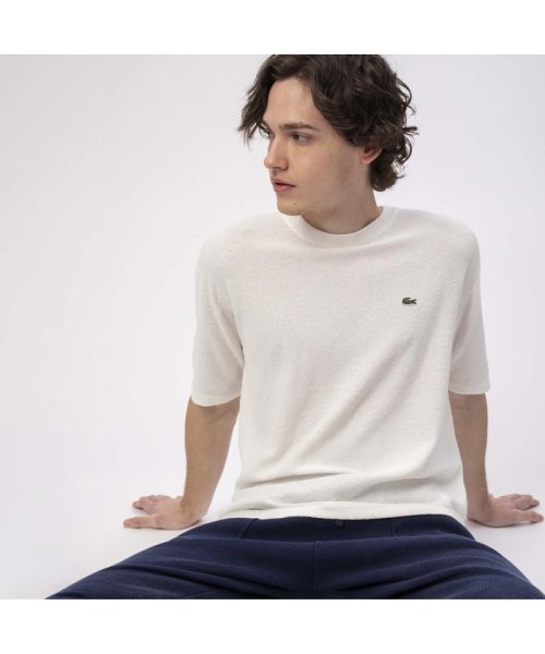 LACOSTE Mens(ラコステ　メンズ)/無縫製ニットTシャツ/ホワイト