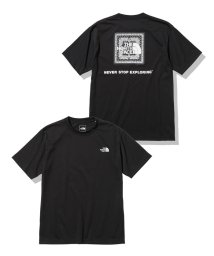 SHIPS MEN(シップス　メン)/THE NORTH FACE: バック バンダナ スクエアー ロゴ Tシャツ/ブラック
