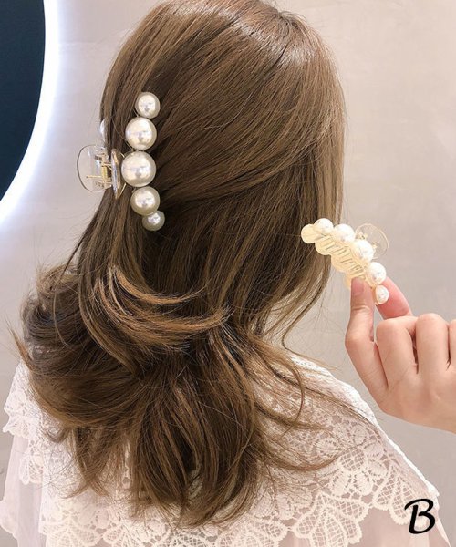 セール パール バンスクリップ ヘアクリップ 大粒パール バレッタ まとめ髪 髪飾り ヘアアクセサリー 髪留め ヘアアレンジ アクセント ショッピングゴー Shoppinggo Magaseek