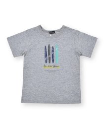 BeBe(ベベ)/サーフボード 水彩 プリント サマー 半袖 Tシャツ （90～140cm）/グレー