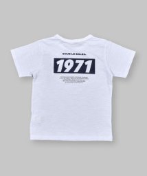 BeBe(ベベ)/1971 ロゴ ウェーブ プリント 半袖 Tシャツ （90～150cm）/ホワイト