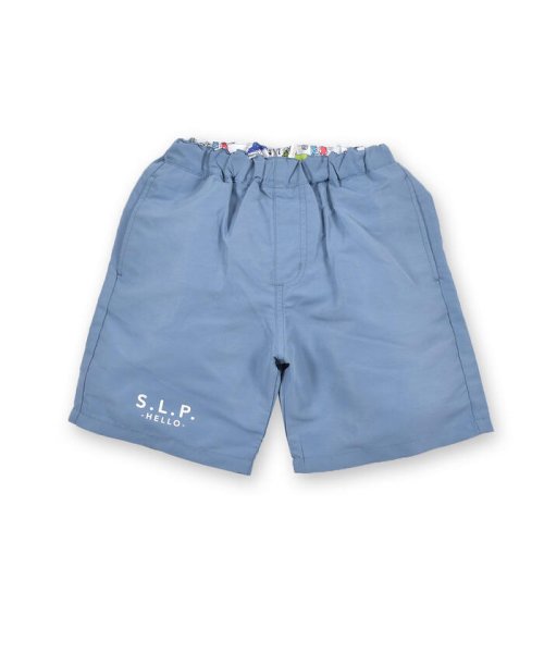 SLAP SLIP(スラップスリップ)/【水陸両用】 ロゴプリント入り タフタ パンツ(80~130cm)/ブルー