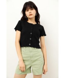 LAGUA GEM(ラグアジェム)/FRONT BUTTON CROPPED TOPS/BLK