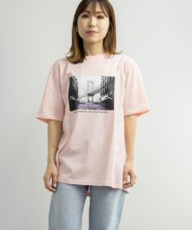 Nylaus(ナイラス)/フォトプリント ショートスリーブ Tシャツ/ピンク