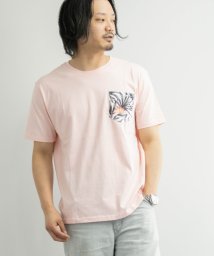Nylaus(ナイラス)/ポケットプリント ショートスリーブ Tシャツ/ピンク
