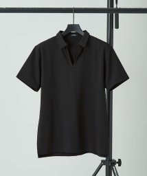 5351POURLESHOMMES(5351POURLESHOMMES)/【定番人気】スキッパー ポロシャツ/ブラック
