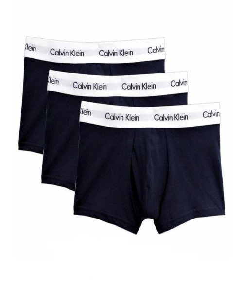 Calvin Klein(カルバンクライン)/カルバンクライン Calvin Klein コットンストレッチ　3パックローライズブラック/ブラック