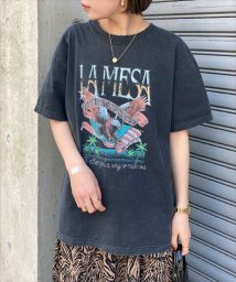 Factor=(ファクターイコール)/LAMESAイーグルプリントTシャツ/ブラック