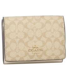 COACH/コーチ アウトレット 三つ折り財布 シグネチャー  ライトベージュ レディース COACH 91806 IMDQC/504086858