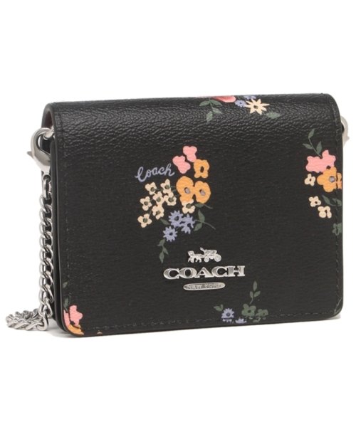 セール コーチ アウトレット 二つ折り財布 チェーンウォレット ブラック レディース Coach C0060 Sva47 コーチ Coach Magaseek