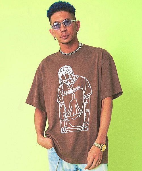 Razzis ラッパープリントクルーネック半袖ビッグtシャツ メンズ ラズ ブランド おしゃれ トップス カットソー ラズ Razz Magaseek Razzis ラッパープリントクルーネック半袖ビッグtシャツ メンズ ラズ ブランド おしゃれ トップス カットソー ラズ Razz Magaseek