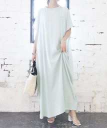 and it_(アンドイット)/ワンピース 春 カジュアル エミュラル emural ビッグシルエットマキシ丈ワンピース【M－L】 夏 ワンピース マキシワンピース ロイヤルブルー ペールグリ/グリーン