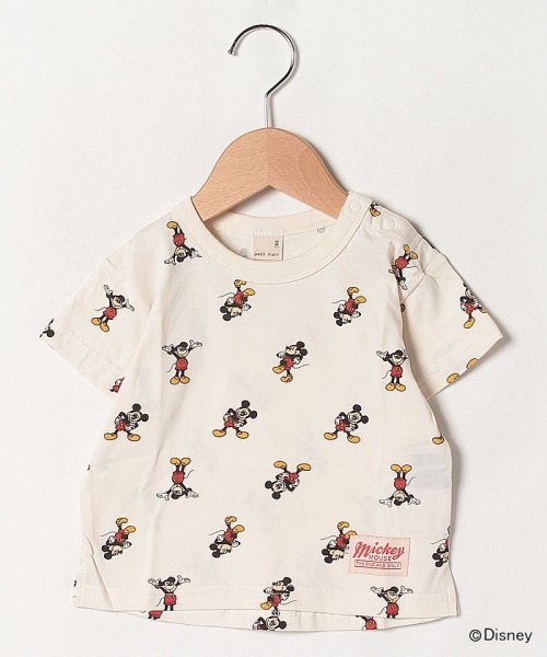 セール 40 Off Disney ミッキーマウスデザイン 総柄tシャツ プティマイン Petit Main Magaseek