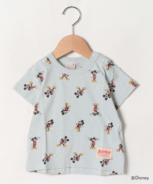 セール Disney ミッキーマウスデザイン 総柄tシャツ プティマイン Petit Main Magaseek