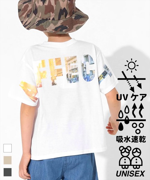 ANAP KIDS(アナップキッズ)/吸水速乾フォトロゴビッグTシャツ/ホワイト