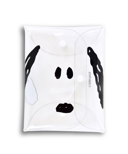 スヌーピー マスクケース 小物入れ クリアマルチケース Llサイズ キャラクター フェイス 抗菌 マスクポーチ 大きめ 大容量 トラベル バッグインバッグ クリ ランナー Runner Magaseek