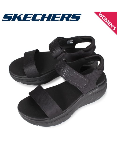 スケッチャーズ Skechers スケッチャーズ Skechers サンダル レディース 厚底 デラックス ウォーカー Dlux Walker New Block ブラック 黒 Magaseek