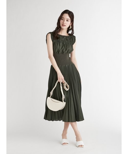 セルフォード Celford ウエストリブプリーツワンピース Magaseek