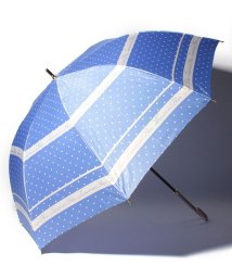 LANVIN en Bleu(umbrella)(ランバンオンブルー（傘）)/耐風傘　サテンドット/スカイブルー