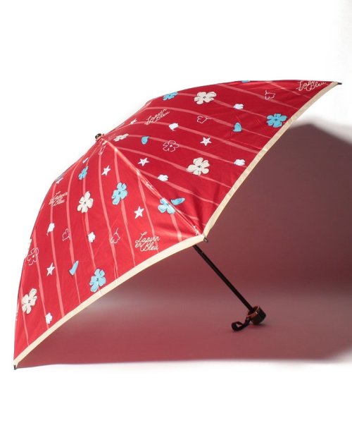 LANVIN en Bleu(umbrella)(ランバンオンブルー（傘）)/折りたたみ傘　クイックアーチ　花と海/レッド
