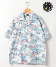 marukawa shonan(marukawa shonan)/【MAUI ＆ Sons/マウイアンドサンズ】オープンカラーシャツ OPEN SEA/ユニセックス サーフ サーファー メンズ アロハシャツ ハワイアンシャツ/ホワイト