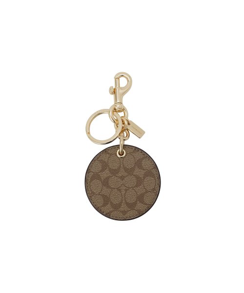 COACH(コーチ)/【Coach(コーチ)】Coach コーチ MIRROR BAG CHARM IN SIGNATURE f77961gdouq/カーキ×ピンク