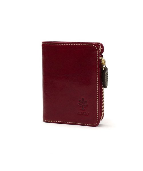 アルベロ 財布 ALBERO 二つ折り 二つ折り財布 PIERROT ピエロ 小銭入れ 縦型 薄い 本革 革 レザー レディース 6434 