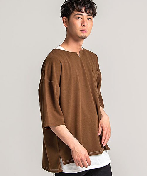 Cavaria ポケット付きキーネックビッグtシャツ タンクトップセット 2枚セット メンズ トップス インナー レイヤード 重ね着 B キャバリア Cavaria Magaseek Cavaria ポケット付きキーネックビッグtシャツ タンクトップセット 2枚セット メンズ トップス インナー レイヤード 重ね着 B キャバリア Cavaria Magaseek