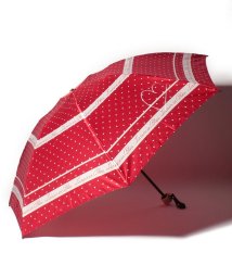 LANVIN en Bleu(umbrella)(ランバンオンブルー（傘）)/折りたたみ傘　クイックアーチ　サテンドット/レッド