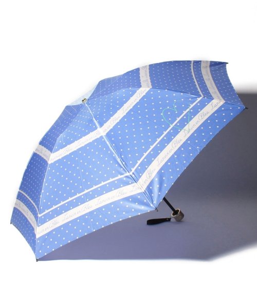 LANVIN en Bleu(umbrella)(ランバンオンブルー（傘）)/折りたたみ傘　クイックアーチ　サテンドット/スカイブルー