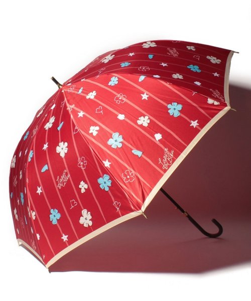 LANVIN en Bleu(umbrella)(ランバンオンブルー（傘）)/耐風傘　花と海/レッド