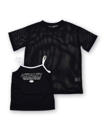 ZIDDY(ジディー)/メッシュ Tシャツ + タンクトップ セット(130~160cm)/ブラック