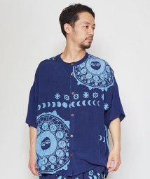 CAYHANE(チャイハネ)/【チャイハネ】サンムーンMEN'Sシャツ IAC－1216/ブルー