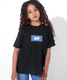 ANAP KIDS(アナップキッズ)/吸水速乾デニムパッチビッグTシャツ/ブラック