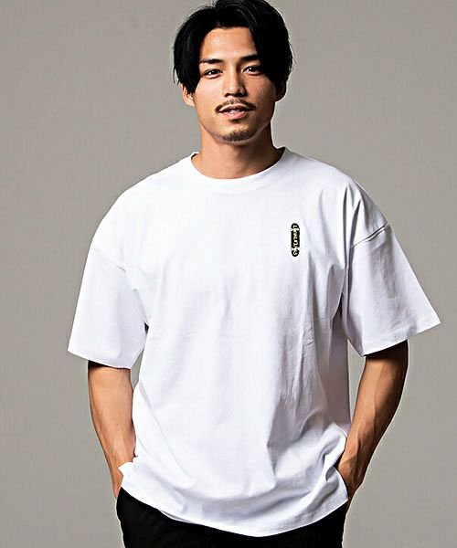 Re730 ワンポイント刺繍入りドロップショルダークルーネック半袖ビッグtシャツ メンズ おしゃれ ロゴ エスビーセレクト Sb Select Magaseek